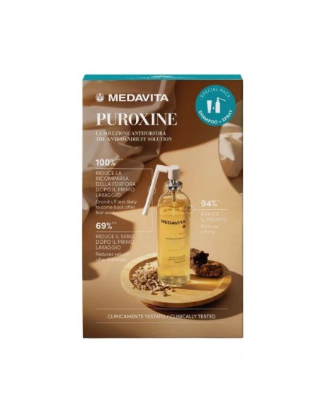 Medavita Puroxine Special Kit Antiforfora Spray e Shampoo