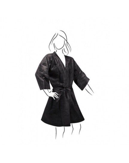 Kimono Monouso Nero Confezione 10 Pezzi
